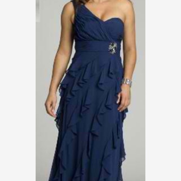 Long Navy Prom Dress