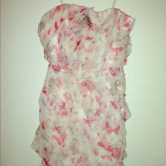 NWT Chiffon strapless dress by ADAM size 0