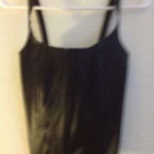 Black corset style tie back halter top