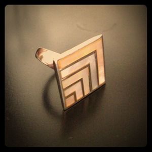 Mother of pearl sterling silver ring