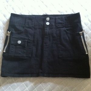 Dickies skirt black zippers punk/psychobilly