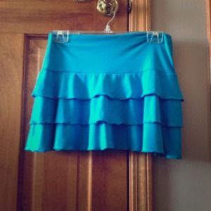 Blue mini skirt