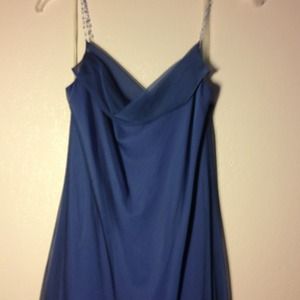 Blue asymmetrical dress
