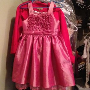 Girls pink dress and coach phone case bundle
