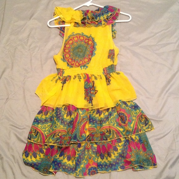 Multicolored Ruffled Dress - Picture 3 of 3