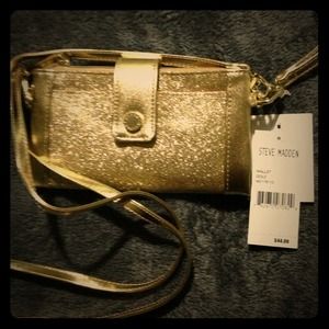 reservedSteve madden gold wallet/clutch/cross body