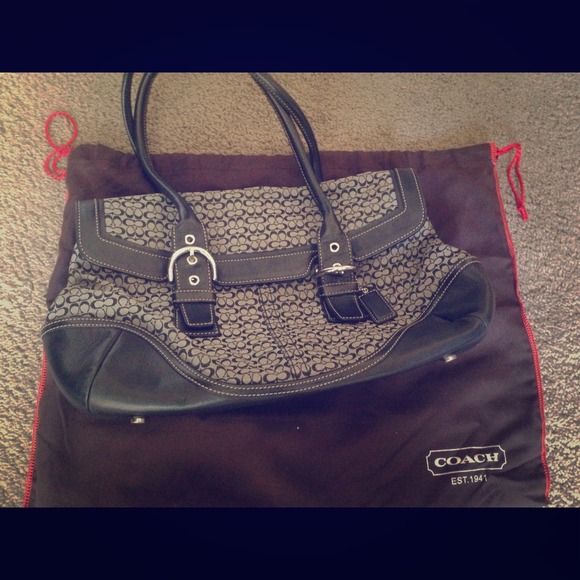 Authentic black coach purse
