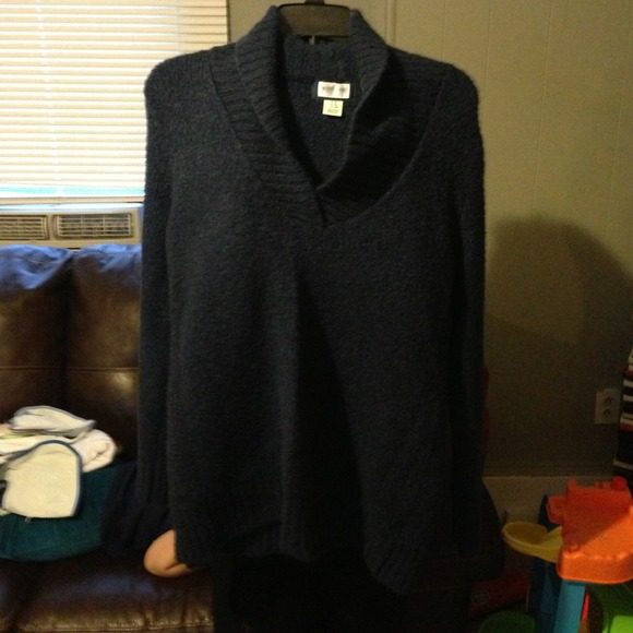 Navy blue maternity sweater