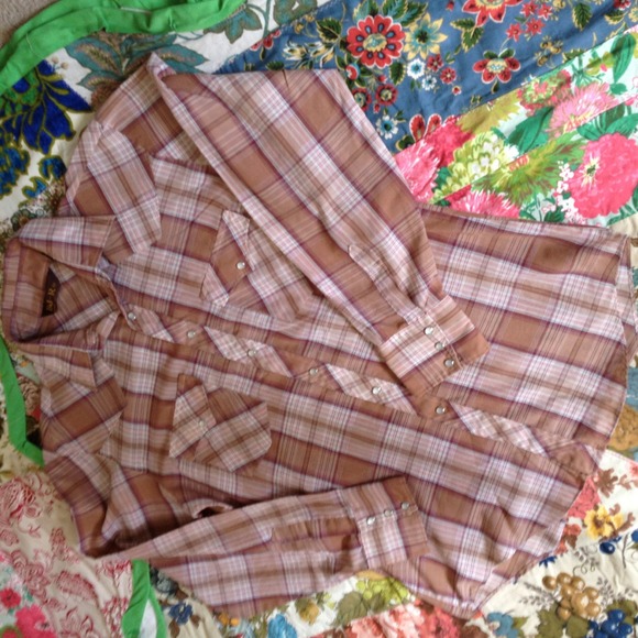 western pearl snap shirt vintage