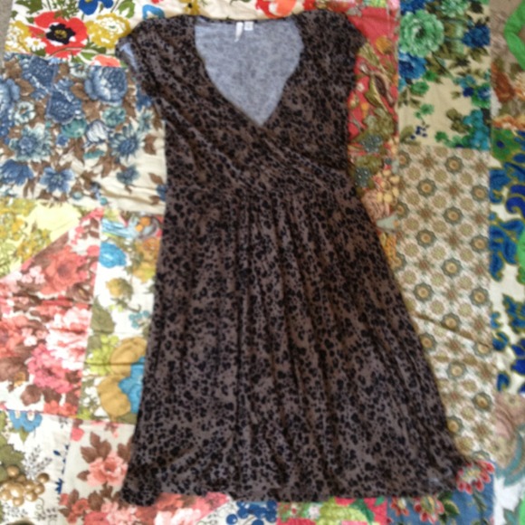 faux wrap dress, leopard print
