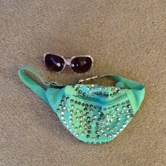 Urban Outfitters teal studded fanny pack!