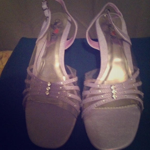 Purple low hill sandal.. Perfect wedding shoe!!!!