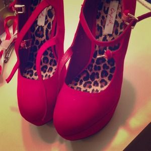 Red Mary Jane Heels