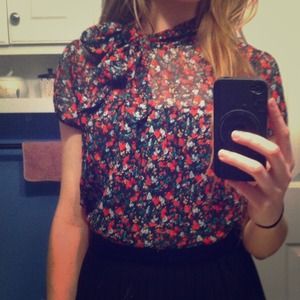 Flower print blouse
