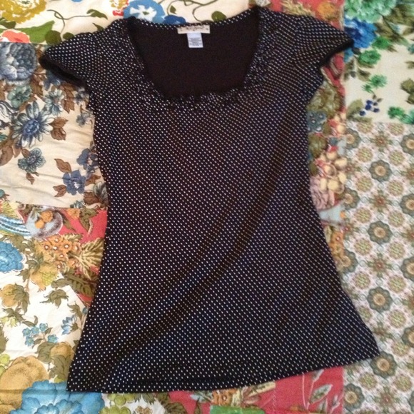 pin up polka dot fitted top