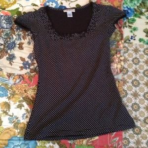 pin up polka dot fitted top