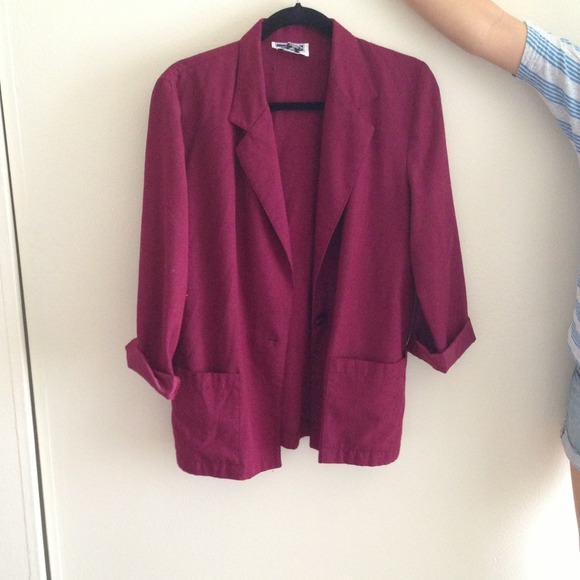 Maroon Oversized Blazer - Picture 3 of 3