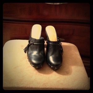 👠Size 9B 💯 Authentic Black Coach Clogs 👠