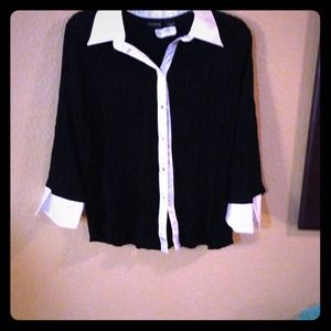 See through button up shirt