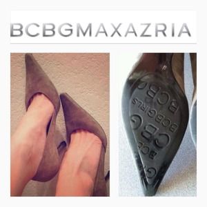 REDUCED Grey suede BCBG pumps