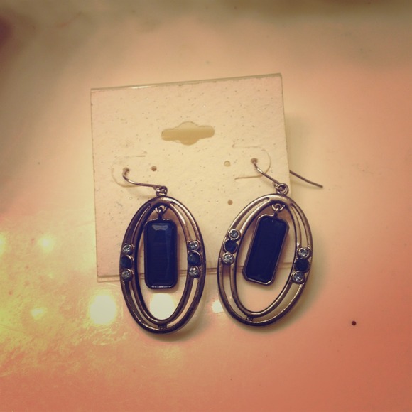 Navy blue earrings