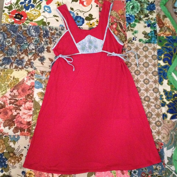 🍀sold🍀od cloth sweet cherry red sundress