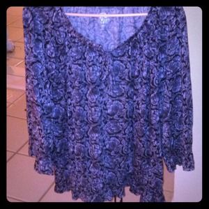 BLACK and GRAY Blouse. "Sold In Bundle