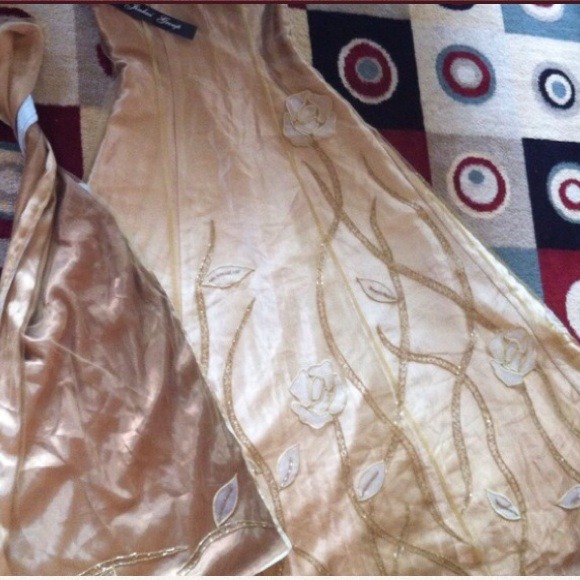 Dull Gold Gown - Picture 3 of 3