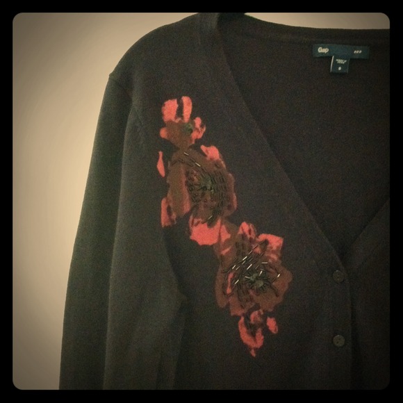 Pretty hand painted Gap Cardigan