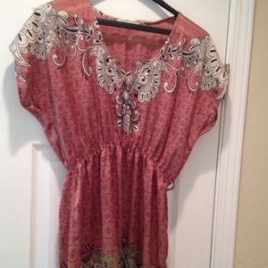 Bundle: Paisley print tunic dress, CL wedges