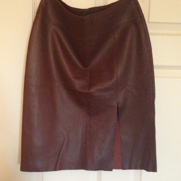 Guess Collection Leather Side Slit Leather skirt
