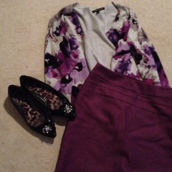 Multi color  Purple and Grey Cardigan