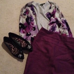 Multi color  Purple and Grey Cardigan