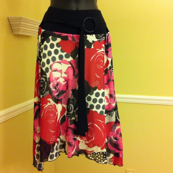 Polka Dot Print Skirt