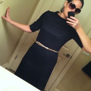 Navy J Crew Super 120s dress - size 4.