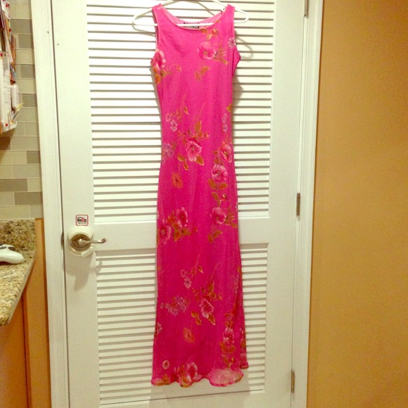 Pink dress with flowers