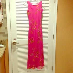 Pink dress with flowers