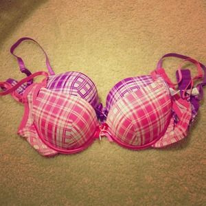 Plaid bra 34B *never worn*
