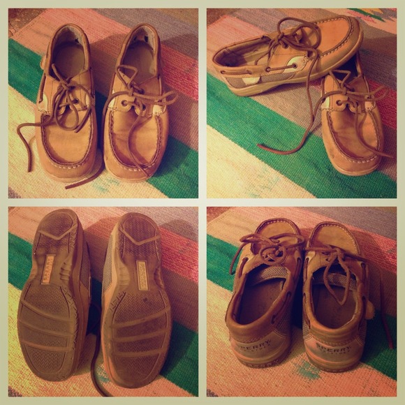 Tan Sperry Top Siders