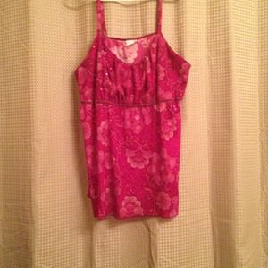 Spangly spaghetti strap top