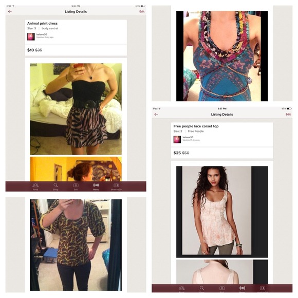 Bundle, free people tops and dress