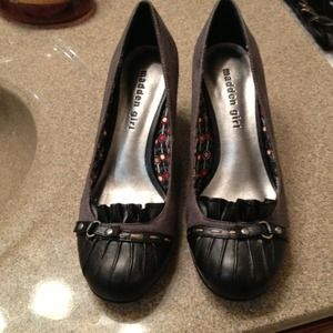 Gray and black Madden Girl heels