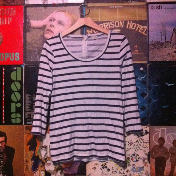 J. Crew | Striped 3/4 Sleeve Shirt