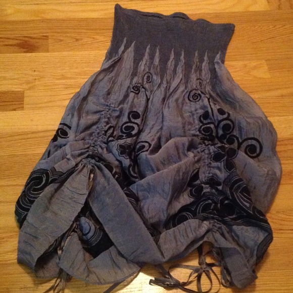 Grey with black detail multi way dress/ skirt