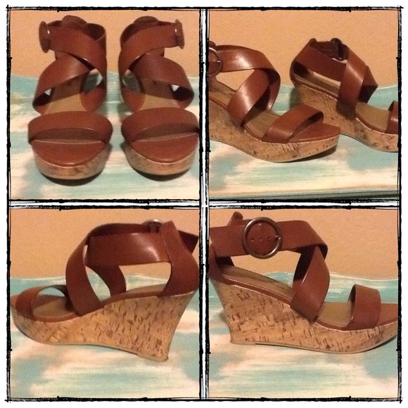 Cork wedge sandals