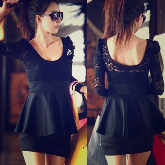 Lace top and skirt bottom dress.