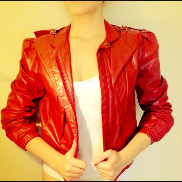 Vtg Brown Leather Jacket Hipster Vintage