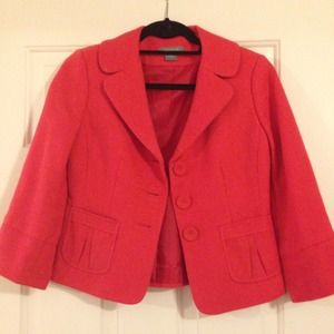 Ann Taylor coral blazer sz 0