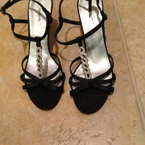 Black with rhinestones size 6.5