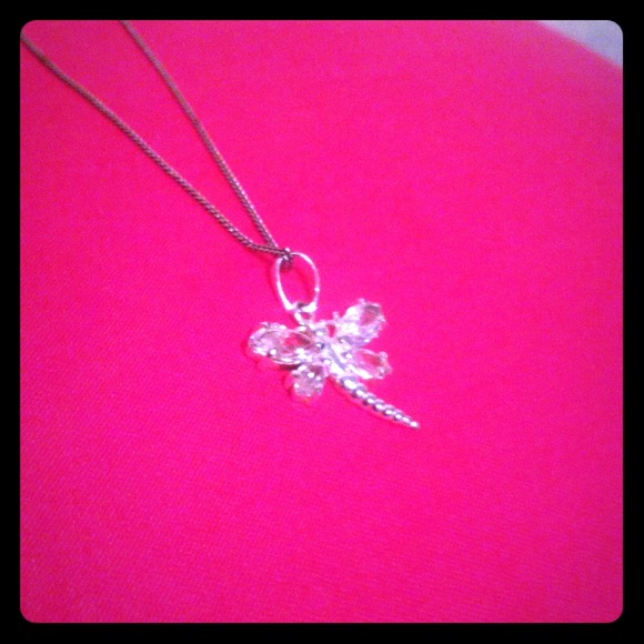 SOLDSterling silver dragonfly necklace